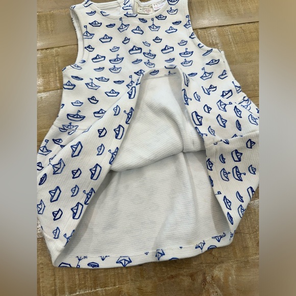 Zara baby girl sailboat white sleeveless cute babydoll dress - Picture 8 of 10